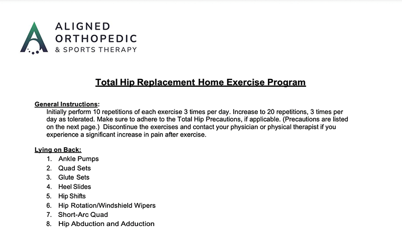 Home Exercise Programs